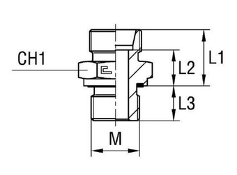 Штуцер FE DL12 22x1.5 (корпус)
