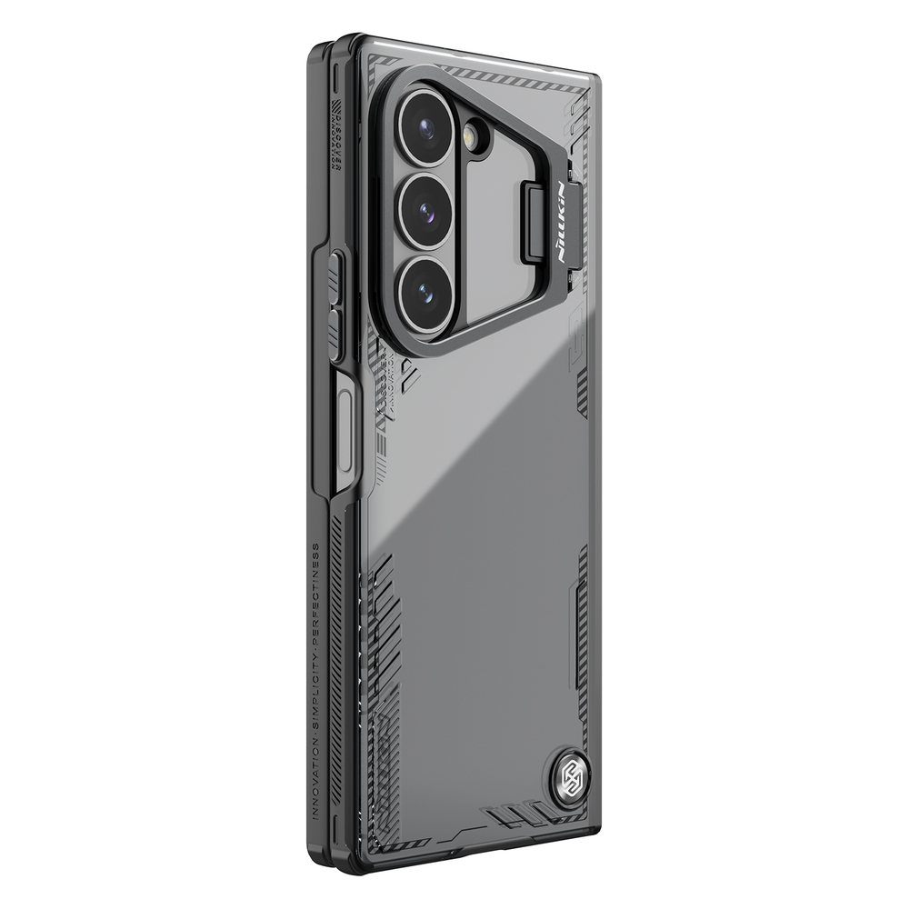 Чехол тонированный прозрачный от Nillkin с металлической откидной крышкой на Samsung Galaxy Z Fold 6 5G, серия Iceblade Fold Case