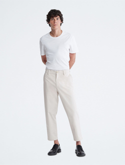 Брюки Calvin Klein Tapered Leg Cropped Chinos Chalk