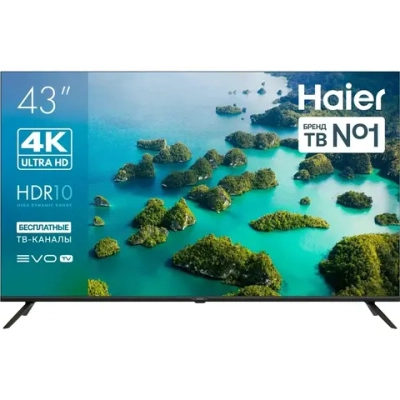 Телевизор Haier 43 LED S2 DH1ZR7M00RU 4K UltraHD, 3840x2160 черный
