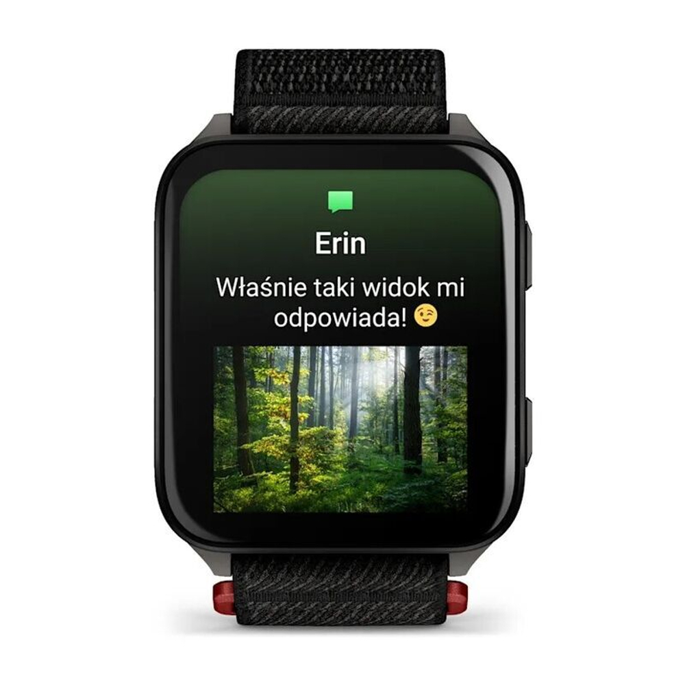 Смарт часы Garmin Venu X1 черные с серой титановой крышкой, черным нейлоновым ремешком