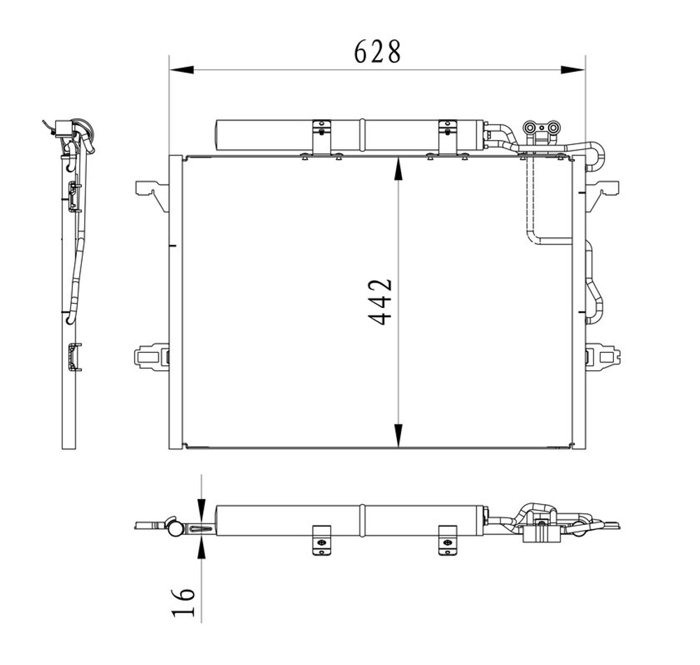 Kular - 16194-KLR - Condenser, air conditioning