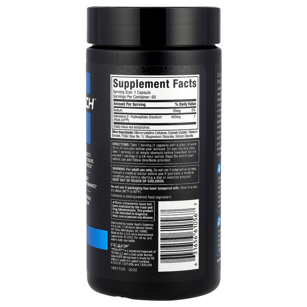 MuscleTech, Platinum Muscle Builder, 400 мг, 60 капсул с быстрым высвобождением