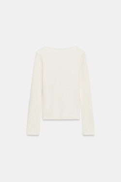 ZARA ТОП В РУБЧИК С ДЕКОРАТИВНЫМИ ДЕТАЛЯМИ, ЭКРЮ