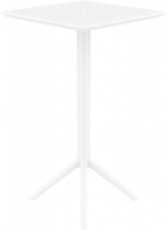 Стол пластиковый барный складной Siesta Contract Sky Folding Bar Table 60, белый
