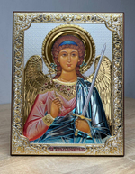 Ангел Хранитель, икона прямоугольная без рамки, красное дерево, эмаль 120х160