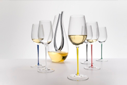 Набор бокалов для вина 6шт 395мл Riedel Fatto a Mano Riesling/Zinfandel разноцветными ножками