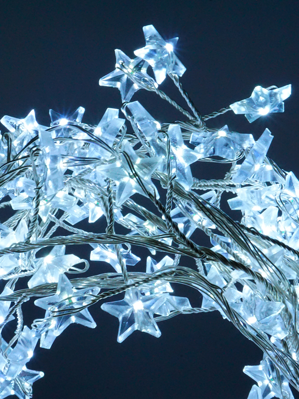Гирлянда светодиодная "ЗВЕЗДОЧКИ" 200 LED, холод. белый., 2,8 м, GS IP20, 4.5V, адаптер MAG-G006-200