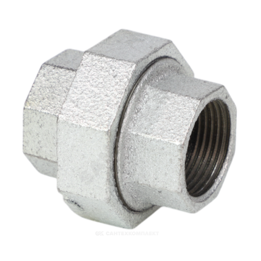 Соединитель прямой американка чугун оц Ду 20 (3/4") ВР/ВР Fittex