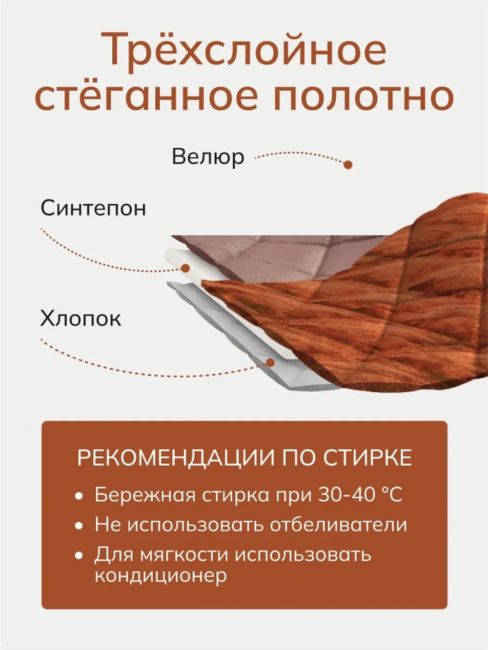 Покрывало 220х240 стеганое для кровати и дивана