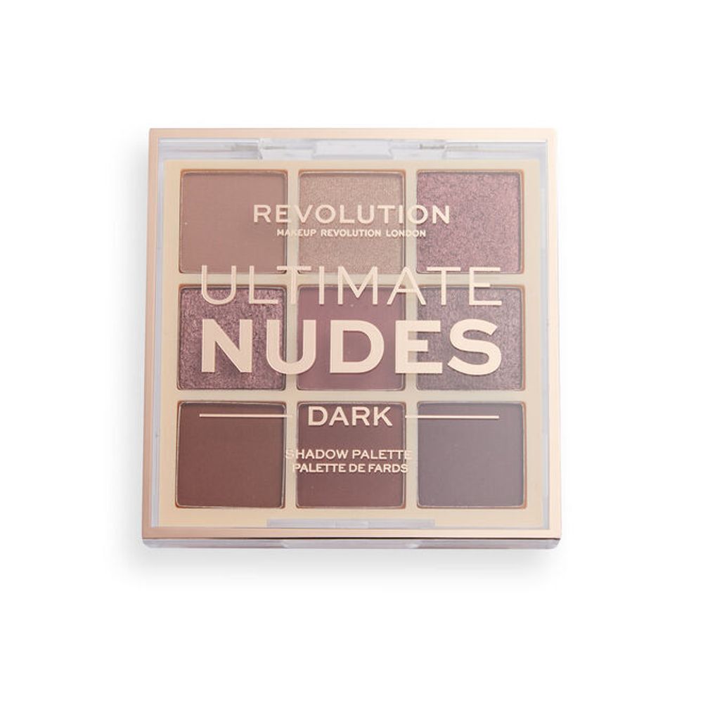 Палетка теней для век Makeup Revolution Ultimate Nudes Eyeshadow Palette DARK
