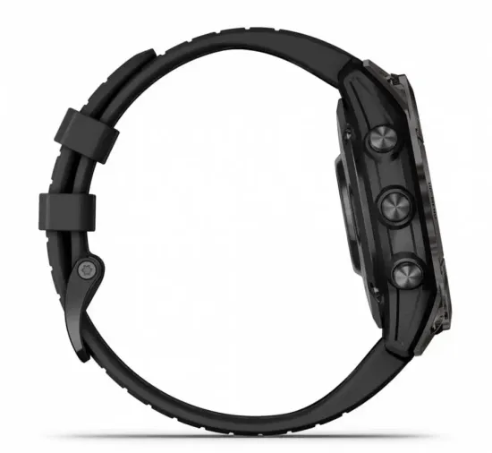 Смарт-часы GARMIN Epix PRO Sapphire Edition 47 мм, титановый, угольно-серый DLC, черный ремешок