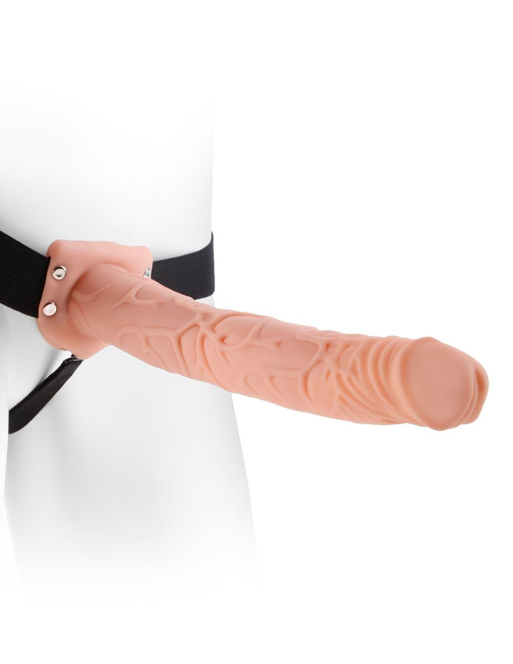 Фаллопротез телесного цвета Hollow Strap-On - 29 см. (Цвет: телесный)