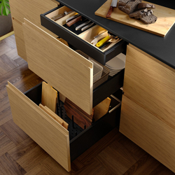 IKEA KNIVSHULT  (ИКЕА КНИВСХУЛТ)  -  Ящик, высокий - тёмно-серый 40x60 см