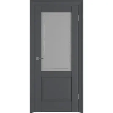 Межкомнатная дверь пэт Витон 02C grey со стеклом