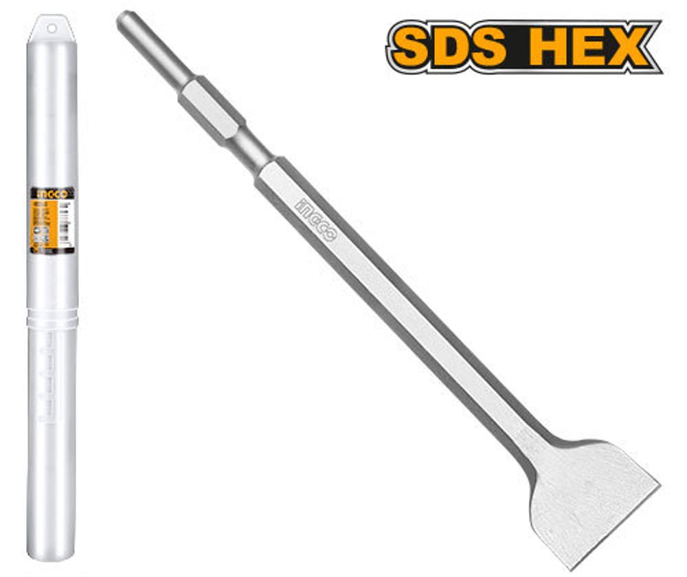 Зубило лопатка Hex 17x50х280 мм INGCO DBC0522802