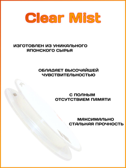 Монофильная леска для рыбалки Нанофил Expert Profi Nanofil 25м Clear Mist 0.10мм/7.3кг