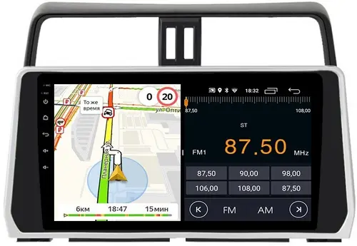 Магнитола для Toyota Land Cruiser Prado 150 2017-2023 - Parafar PF348LUX2FHD на Android 13, CarPlay, 4G SIM-слот