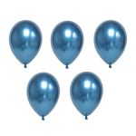 Набор воздушных шаров 30 см, 5 шт, 02 хром металлик синий, Boomzee BXMS-30