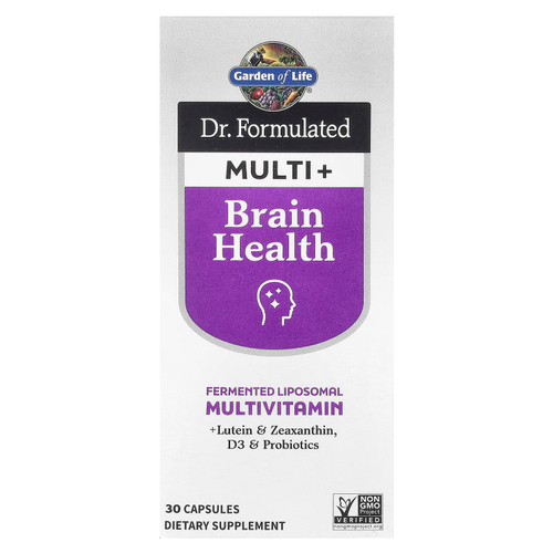 Garden of Life, Компания Dr. Formated Multi +, здоровье мозга, 30 капсул