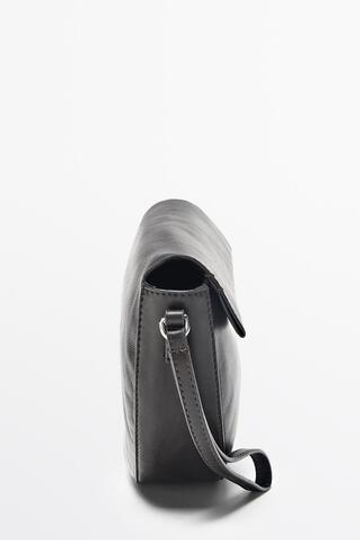 Massimo Dutti Сумка через плечо с клапаном из кожа наппа, коричневый