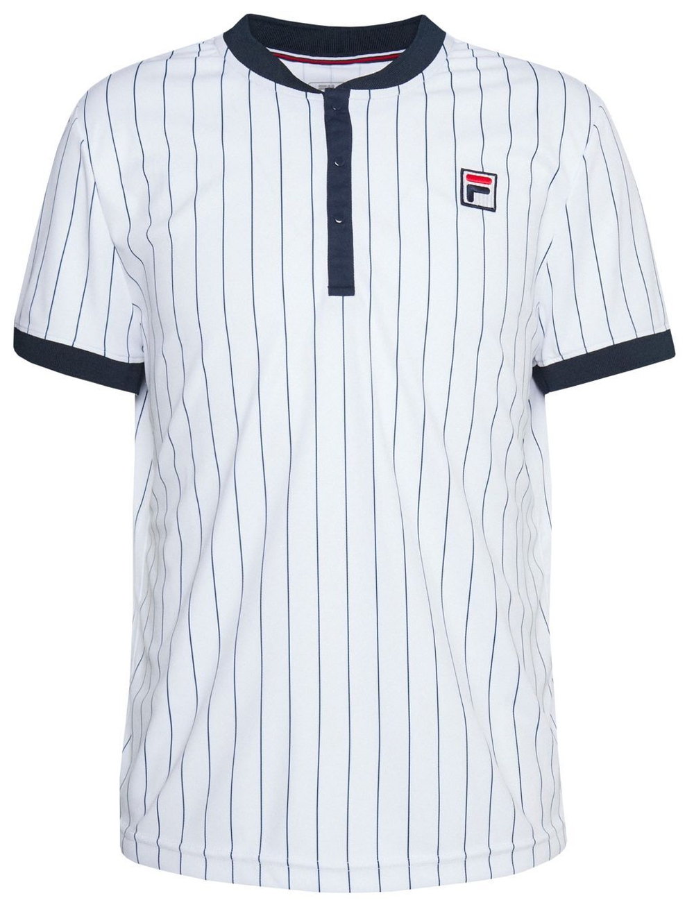 Мужское теннисное поло Fila T-Shirt Stripes Button M - белый