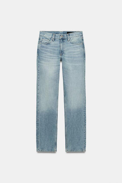 ZARA ДЖИНСЫ SLIM С НИЗКОЙ ПОСАДКОЙ — ZW COLLECTION, ГОЛУБОЙ