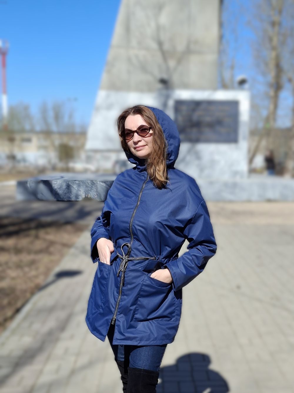 Куртка-ветровка женская тёмно-синяя "Деми"