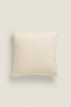 ZARA HOME ЧЕХОЛ ДЛЯ ДЕКОРАТИВНОЙ ПОДУШКИ С ВЫШИВКОЙ С ГЕОМЕТРИЧЕСКИМ УЗОРОМ, ЭКРЮ