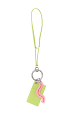 Подвеска - картхолдер с карабином LIGHT GREEN