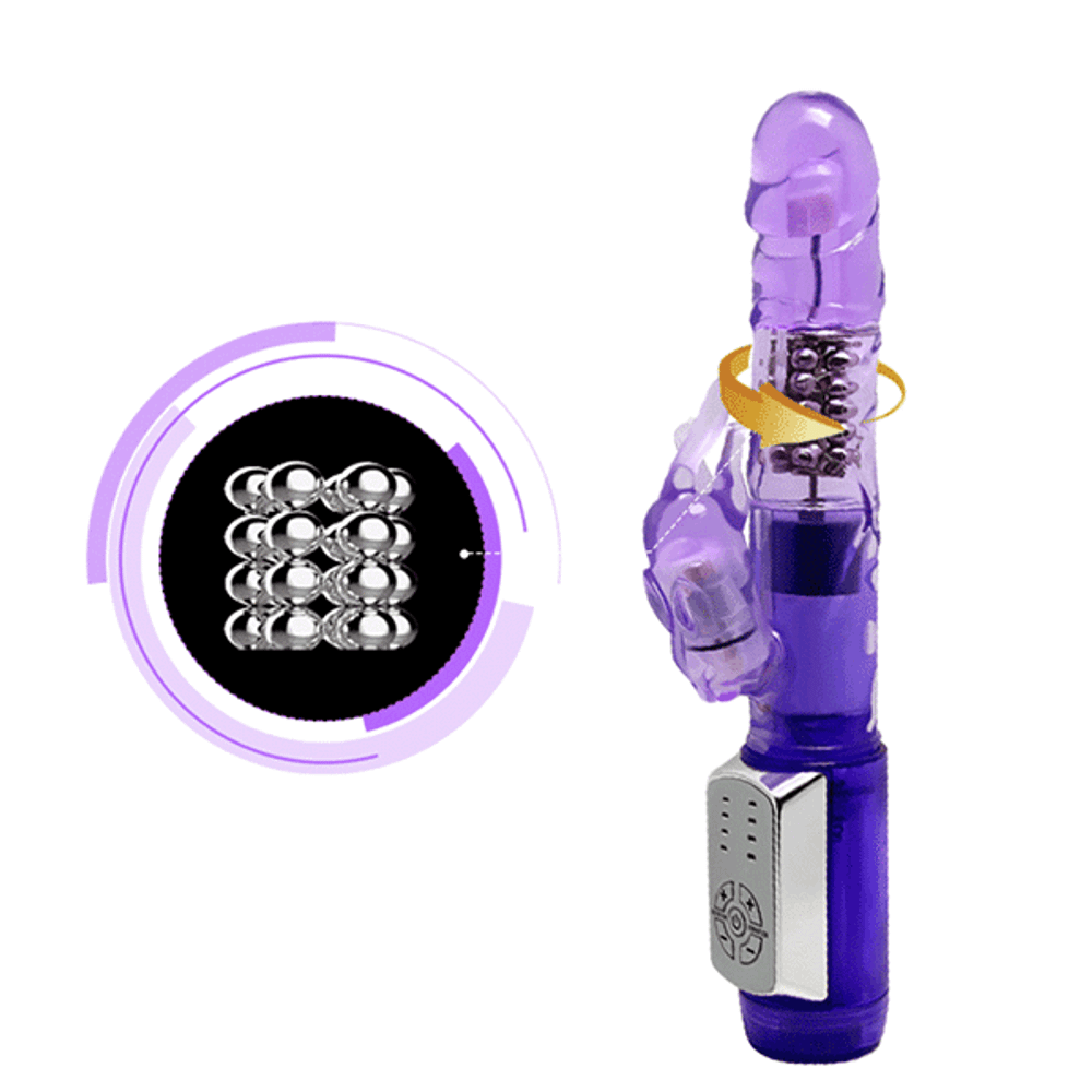 Фиолетовый вибратор-кролик 22см Baile Passionate Baron BW-037301