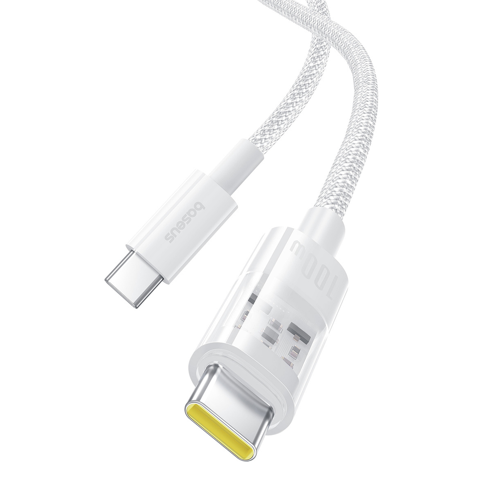 USB-C Кабель Baseus Gem Charging+Data 100W 2m - Moon White