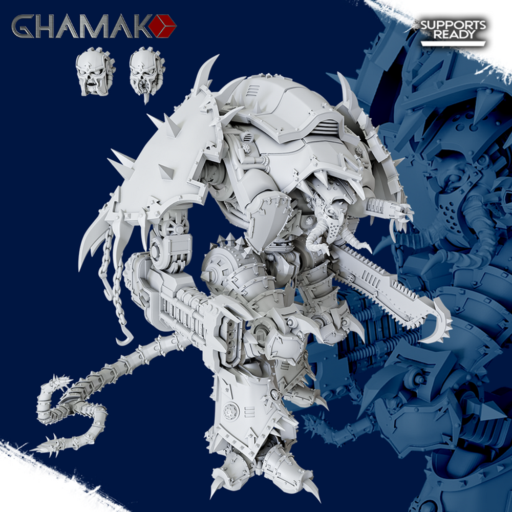 Chaos Adeptus Titanicus Knight Desecrator Рыцарь Хаоса миниатюра для dnd, днд, pathfinder, фентези, Настольная игра, НРИ, Варгейм, РПГ