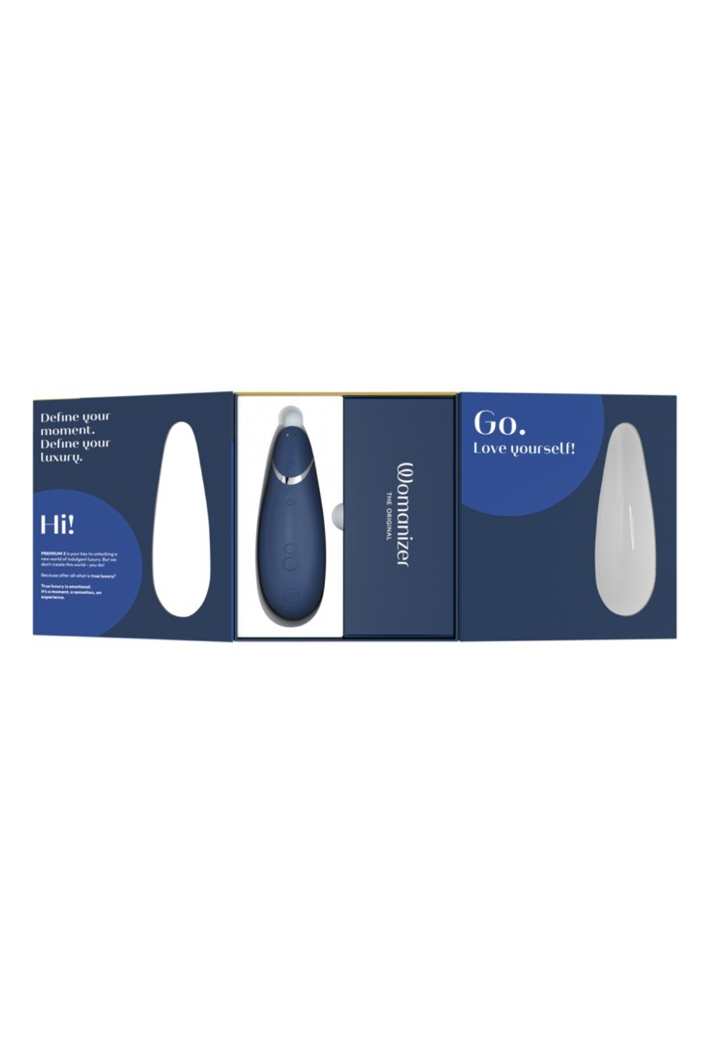 Womanizer Premium 2 - Бесконтактный клиторальный стимулятор, синий