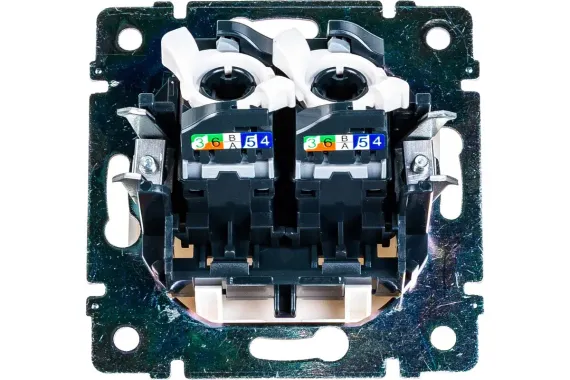 Розетка RJ45 Legrand Valena двойная белый 14186