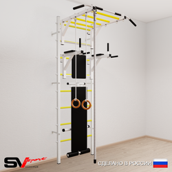 Шведская стенка Sv Sport 554 (Турник рукоход/Брусья/Скамья/Канат/Кольца)