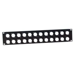 Adam Hall 872214 - панель для 19" рэковой стойки для 24 разъемов типа D, 2 U, черный