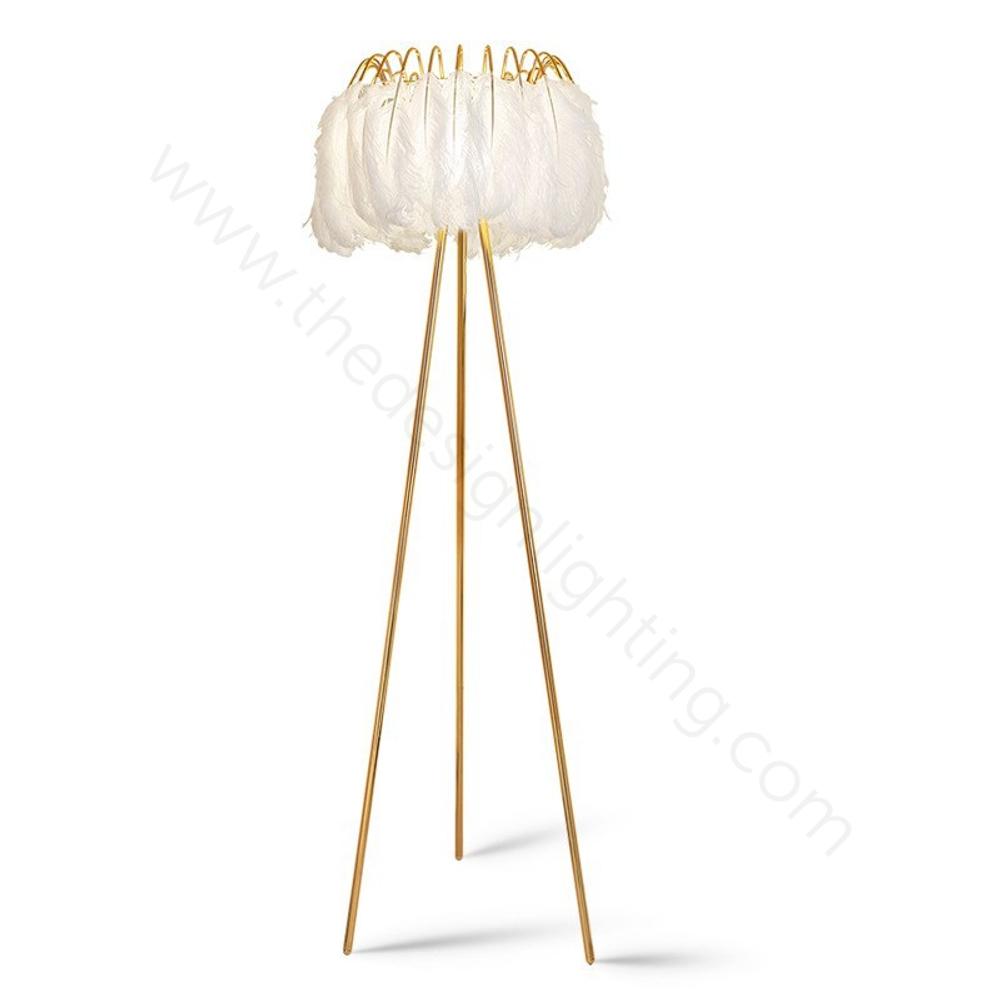 Floor design lamp Feather by Mineheart (White)