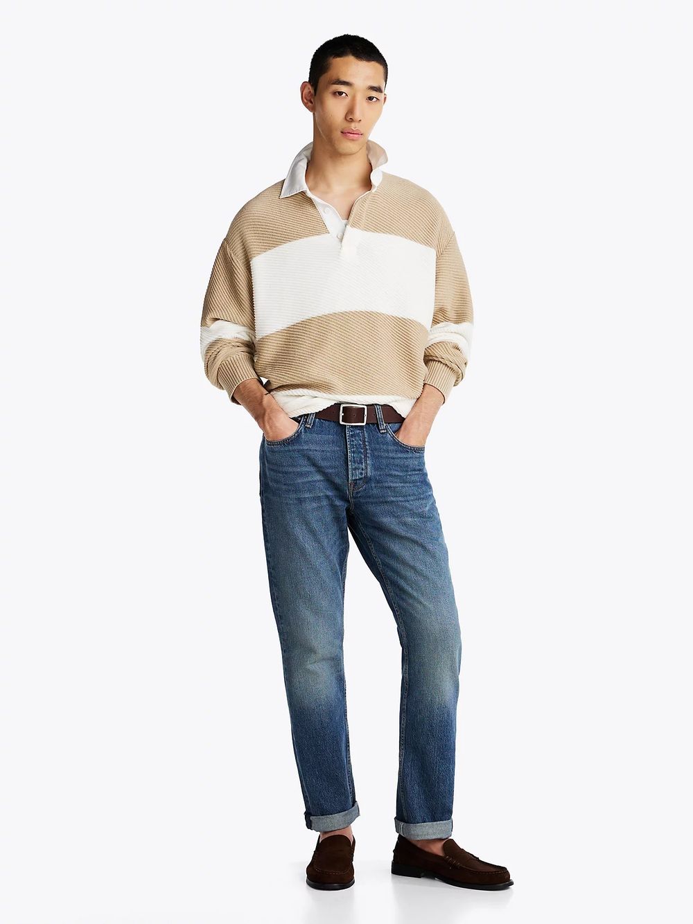 Свитер мужской TOMMY HILFIGER KNITTED STRIPED RUGB