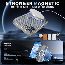 Прозрачный чехол Mesh Pro Magnetic Case для iPhone 17