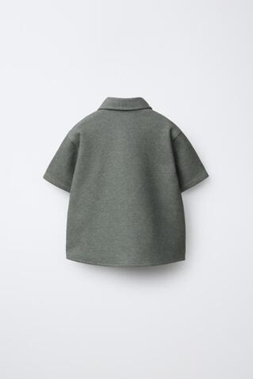 ZARA РУБАШКА С КАРМАНАМИ, ХАКИ