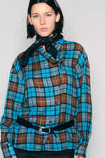 РУБАШКА С ЗАПАХОМ В КЛЕТКУ — ZARA