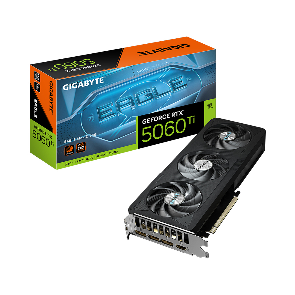 Видеокарта Gigabyte (GV-N506TEAGLEMAX OC-8GD) RTX5060Ti EAGLE MAX OC 8G