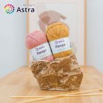 Пряжа Astra Premium (Астра Премиум) Панда (Panda) / уп.2 мот. по 100 г, 240 м, 111 розовый