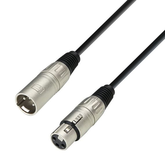 Adam Hall K3MMF3000 - кабель микрофонный XLR (F) - XLR (M), 2 x 0.31 мм2, 30 м, черный