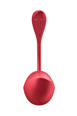Виброяйцо Satisfyer Shiny Petal Connect App с пультом ДУ, красное