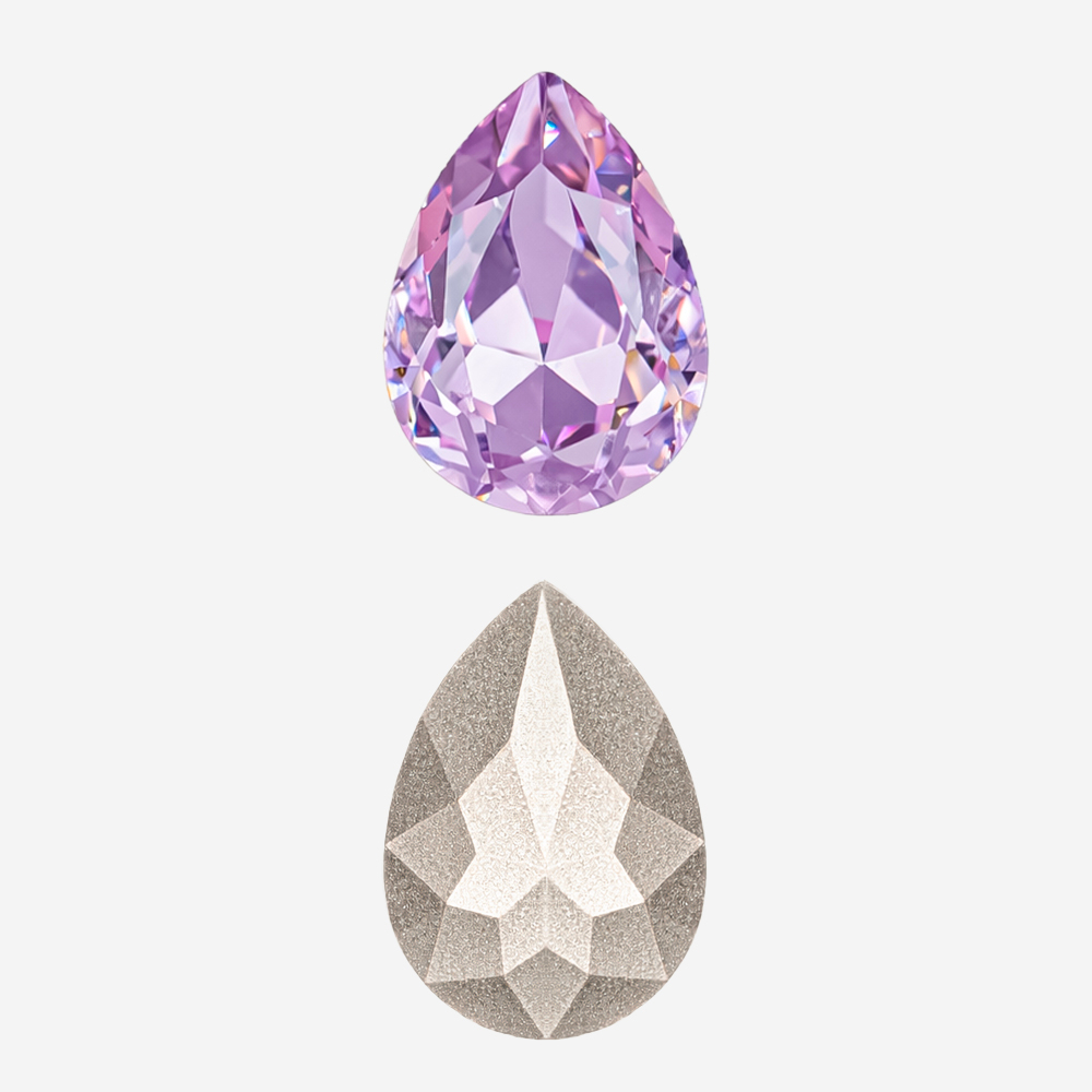 Кристалл Капля (Drop), оттенок "Светло-аметистовый"/"Light Amethyst", 14*10мм