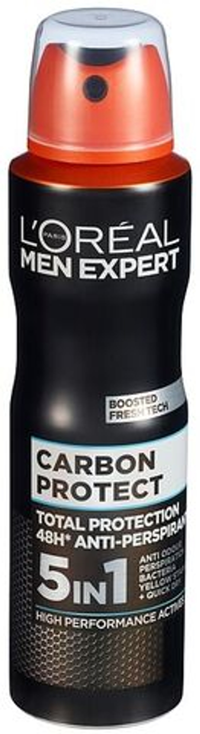 Антиперспирант-спрей мужской Carbon Protect 5в1 Men Expert, 48H, 150 мл (Франция)