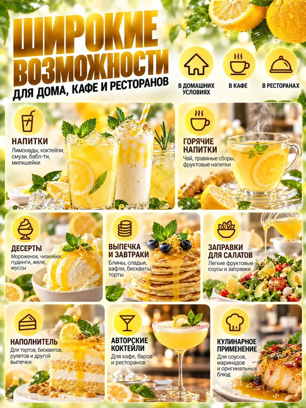 Yuzu Smoothie жидкий джем-сироп для напитков и десертов 2 кг