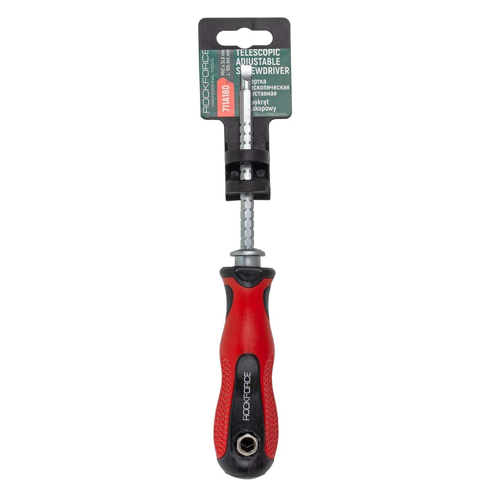 Отвертка телескопическая переставная PH2хSL6мм RockForce RF-711A180